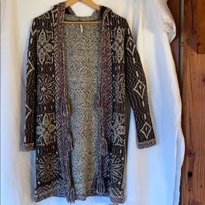 Free People Mid Length Hooded Duster